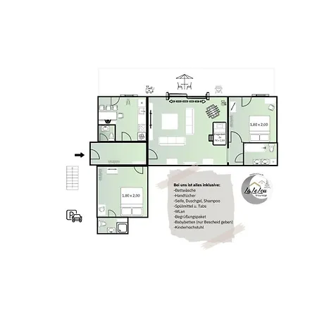 Apartment Lalelou Braunlage, Perfekt Für Familien, Zentral Mit Garten 120qm, Inkl Wäschepaket Und Wlan, Boxspringbett, 6 Personen *