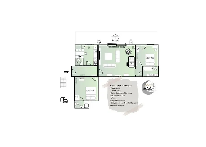 Appartamento Lalelou Braunlage, Perfekt Fuer Familien, Zentral Mit Garten 120qm, Inkl Waeschepaket Und Wlan, Boxspringbett, 6 Personen *